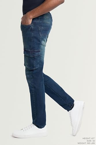 X RAY Mens Denim Jeans, Slim Fit Basic Washed Tapered Leg Stretch Jeans for Men3