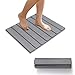 Alfombra Baño Antideslizante,Alfombrilla de baño Absorbente de Piedra AlfombraAntideslizante Secado rápido diatomeas tapete baño Antideslizante Plegable,adecuado para baño, cocina (Gris claro, M)
