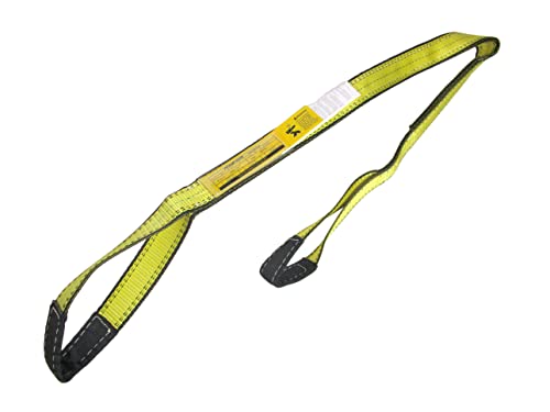 RuggedTow 2'' x 16 ft Web Lifting Sling Tow Strap 2-Ply EE2-902 Eye & Eye | Poly Synthetic | Choker Tagged & Rated | Professional Quality, Yellow, PSL22PFEX16