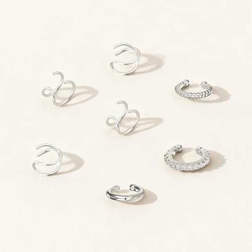 Image of Ear Cuffs Non Piercing Chunky Ear Cuff Earrings for Women Non Tarnish Clip on Cartilage Earrings Trendy Jewelry No Pierced Ears Fake Earring Set Fashion Accessories Jewelry Birthday Gifts