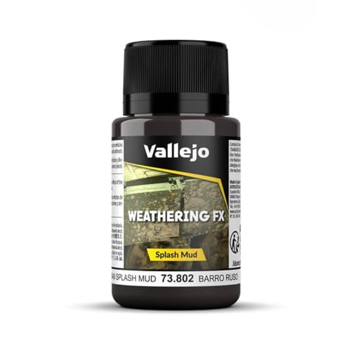Vallejo - Weathering FX | Russian Splash Mud 40 ml. (1.35 fl.oz.) | Permanent Pigments and Water Based Acrylic Resins | Ideal for Miniatures, Scale Models & Dioramas