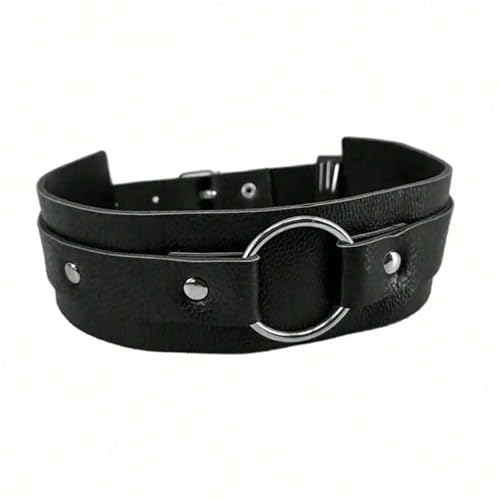 Porte-jarretelles en cuir synthétique noir pour homme en lot de 8 pièces