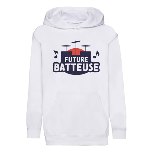 Sweat à capuche enfant future batteuse un cadeau parfait de musique
