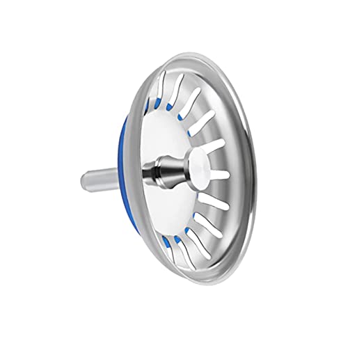 Pack de 2 tapones colador para fregadero de cocina 80 mm acero inoxidable miniatura 3