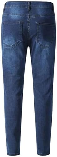 Men's Loose Fit Joggers Jeans Elastic Waist Drawstring Denim Pants Lightweight Classic Athletic Jean Trousers3