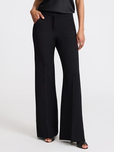 EXPRESS Women’s Editor Pants – High Rise Stretch Trouser Flare Dress Pant, Work or Event, Machine Washable – Black2