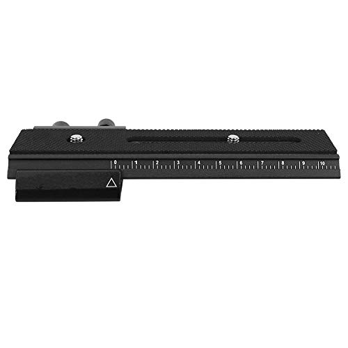 Placa de montaje deslizante y riel de enfoque móvil de 100 mm para cámaras 6