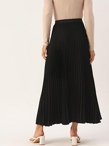Image of ZWERLON | Women Accordian Pleat Maxi Flared Skirt