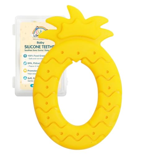 Image of Silicone Teething Toy for Newborn Baby Girls & Boys | BPA-Free, Food-Grade | Gum Relief, Chewing Aid |Teether| Easy-to-Grip Essentials (3+ Months)