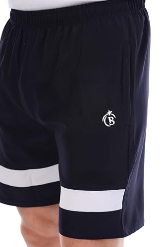 Image of BLUE STAR SHARK Men's Athletic Sports Shorts with Zipper Pockets | Lightweight Quick-Dry Breathable Running Gym Workout Training and Fitness Short for Men | Comfortable Stylish Activewear