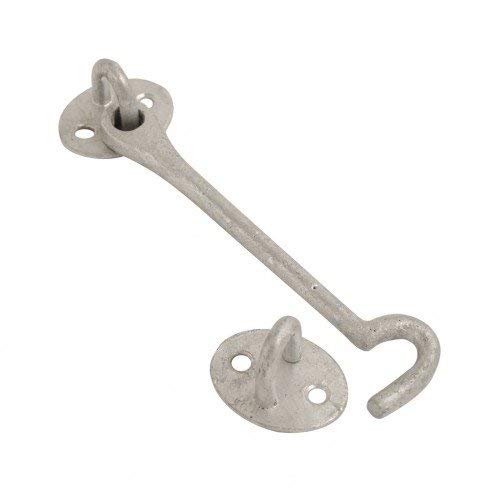 Image of Dzina Cabin Hook Malleable 200mm (8 Inch) Galvanised Pack of 2