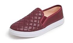 Burgundy Red Quilted Vegan Leather