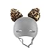 ParaWild Leopard Helmet Accessories w/Sticky Hook & Loop Fastener Adhesive (Helmet not Included), Helmet CAT Ears/Covers for Snowboarding, Skiing, Biking, Cycling, Skating etc for Kids and Adults