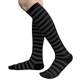 Couver Striped Knee High Fashion Casual Tube Cotton Socks (1 Pair)