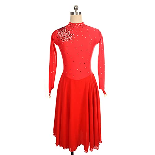 Vestidos De Patinação Artística, Conjunto De Traje De Dança De Dança De Balé De Patinação Saltitante
