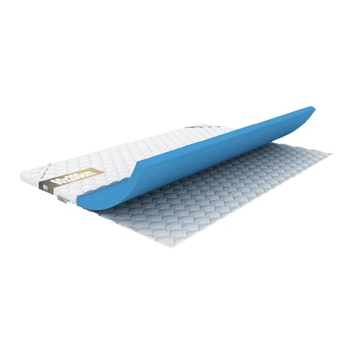 REM-Sen Matratzentopper 90x200 cm Höhe 6 cm, Gelschaum Härtegrad H2 Weich, Atmungsaktiver Gel Topper, Druckentlastend Matratzenauflage mit abnehmbarem Mikrofaser Bezug (waschbar 60°C), Eckgummis