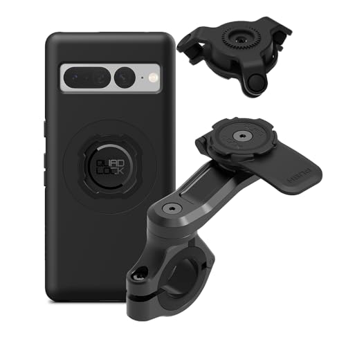 Image of Quad Lock Motorcycle Handlebar Mount PRO Kit with Vibration Dampener and MAG Phone Case for Google Pixel 7 Pro