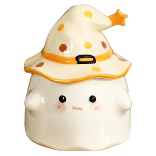 Taza Halloween | Vaso De Bebida Fantasma De Cerámica | Contenedor De Bebidas Calientes Para Adultos Y Niños En Hogar Viaje Escuela
