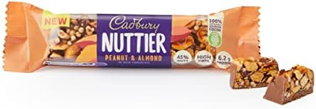 Cadbury Nuttier Peanut & Almond Milk Chocolate Bar, 40g
