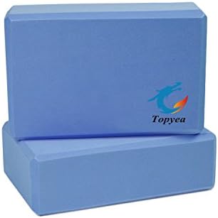 Topyea Yoga Blocks,Exercise Blocks,Yoga Foam Blocks, Recycled High Desity Foam (Set of 2)