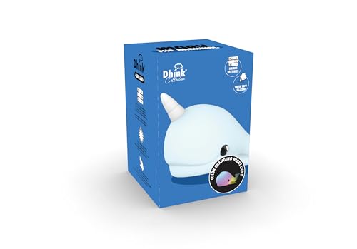 Lampe de nuit silicone Narval bleu DHINK le cadeau de naissance idéal - 4