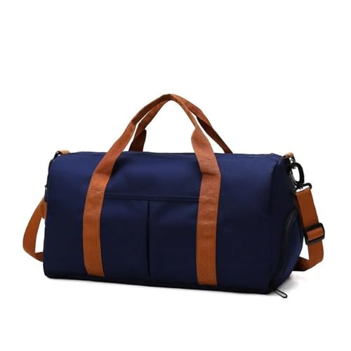 Travel Bags Fitness Bag Fashion Luggage Bag Men's Casual Large Capacity Sports Handbag Zipper(Blue)
