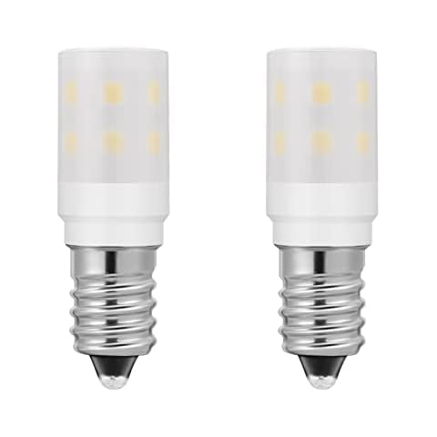 noobibaba Sewing Machine Bulb Fridge Bulb, 2W E14 LED SES Small Screw Base for Salt Lamp Light Bulbs Sewing Machine, 6000K Cool White, Non-Dimmable 220-240V 2-Count Cover