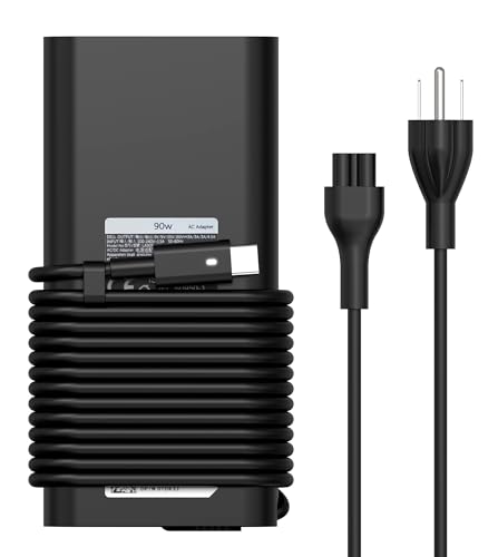 AYKLCZUU 90W USB C Type C AC Adapter for Dell XPS LA90PM170 DA90PM170 DA65NM170 0TDK33 Latitude 3400 3500 5289 5300 5400 7200 7400 7300 7390 2in1 Precision 3540 Laptop Charger