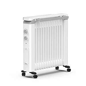 Met olie gevulde radiator Draagbare elektrische verwarming – Ingebouwde timer 3 warmte-instellingen Verstelbare thermostaat Veiligheidsuitschakeling en 24