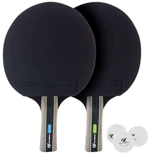Cornilleau Set 2 Racchette + 3 Palline, Rosso