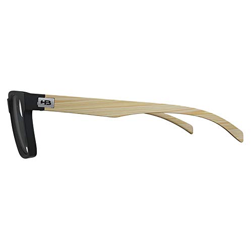 Óculos de Grau Hb 0339 - Preto/Madeira - Clip On Polarizado