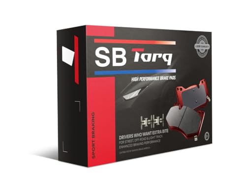 SBT1365 Low-Met Brake Pads W/Hardware Kit - For High Speed Aggressive Braking - Exceptional Stopping Power + High Friction Coefficient - High Performance Brake Pads, Low Noise + High Durability
