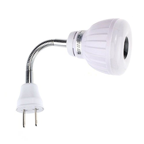 BESSKY AC 85-265V 5W LED PIR Infrared Sensor Motion Detector Light Bulb Lamp US Plug (Warm White, 17X6X6cm)