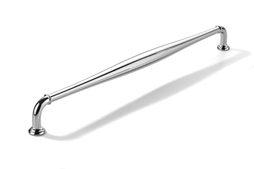 khtumeware 1 Pack 12inch(305mm) hole center Appliance Pulls Vibrant Polished Chrome Cabinet Pulls Solid Heavy-Duty Tradition Handles Hardware for Bathroom Dressers pull cabinets wardrobes Closet Doors