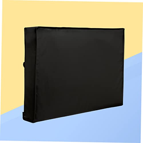 Housse de protection TV extérieure Lurrose noire résistante aux intempéries avec microfibre