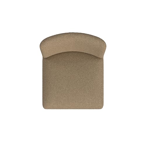 Image of HomePop Low Back Dining Chair - Brown Boucle (Single Pack)