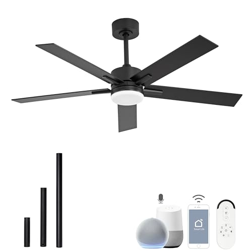 52 Inch Ceiling Fan with Lights and Remote, Smart Ceiling
