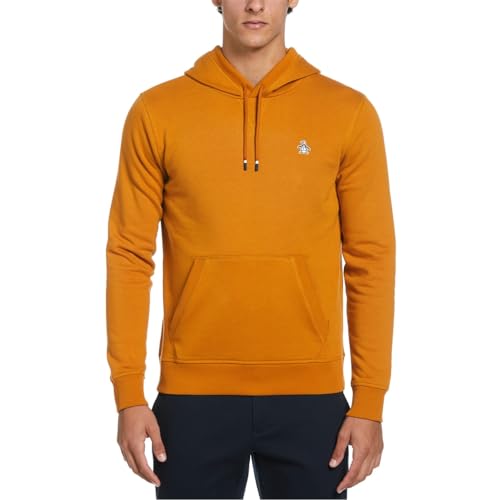 Image of Original Penguin Mens Ls Fleece Hoodie Sudan Brown L