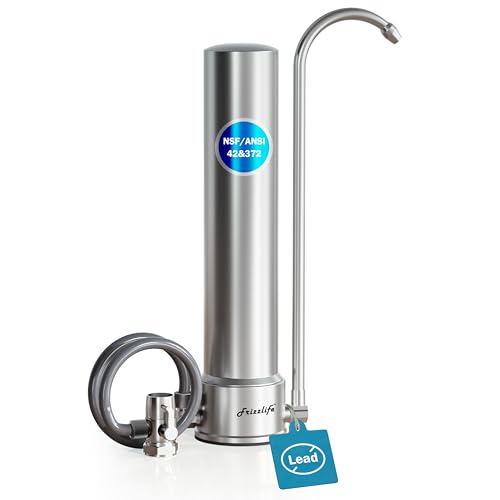 Frizzlife SS99 Countertop Water Filter System, NSF 42&372 Certified 6-Stage Stainless Steel Water...
