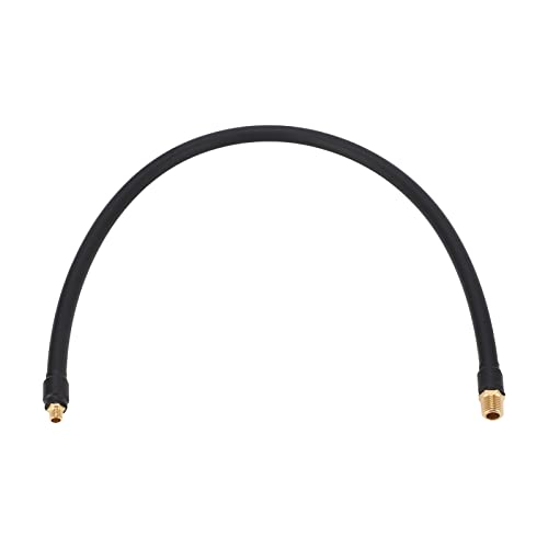 Tire Inflator Hose, Rubber Double Head Air Pump Tire Inflation Hose Air Compressor Hose Tire Inflation Connection for Inflation (3.28ft Tube)