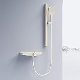 QIYFOZ Grifo Mezclador de Ducha de baño con Kit de elevación de Ducha, montado en la Pared, Ducha de Mano de 5 Modos, Grifo Mezclador de Ducha de Agua Caliente y fría para baño