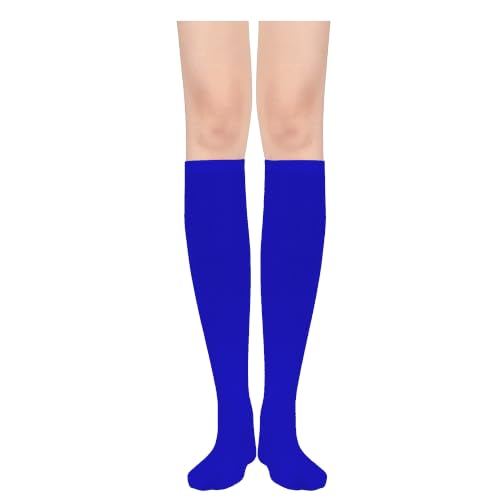 Image of DOOVID Casual Knee High Socks for Women Tube Socks Elasticity Athletic Socks Thin Stripe Knee High Stockings