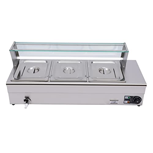 Elektrischer Buffetwärmer, Speisenwärmer mit Temperaturregler Großes Fassungsvermögen für Restaurants Hotels Schulen Cafeterias Bankettsälen Kantinen 1200W – Bild 5