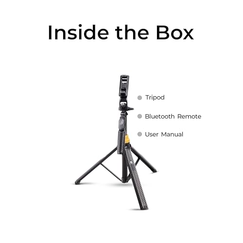 Image of DIGITEK (DTR-555 SS) 5.57ft Foldable Tripod Selfie Stick for Smartphones & Gopro Action Cameras, 360 Rotation, 3-Leg Base, 2Kg Load, 10m Wireless Remote, 7 Section Adjustable, for Selfie & Vloggers