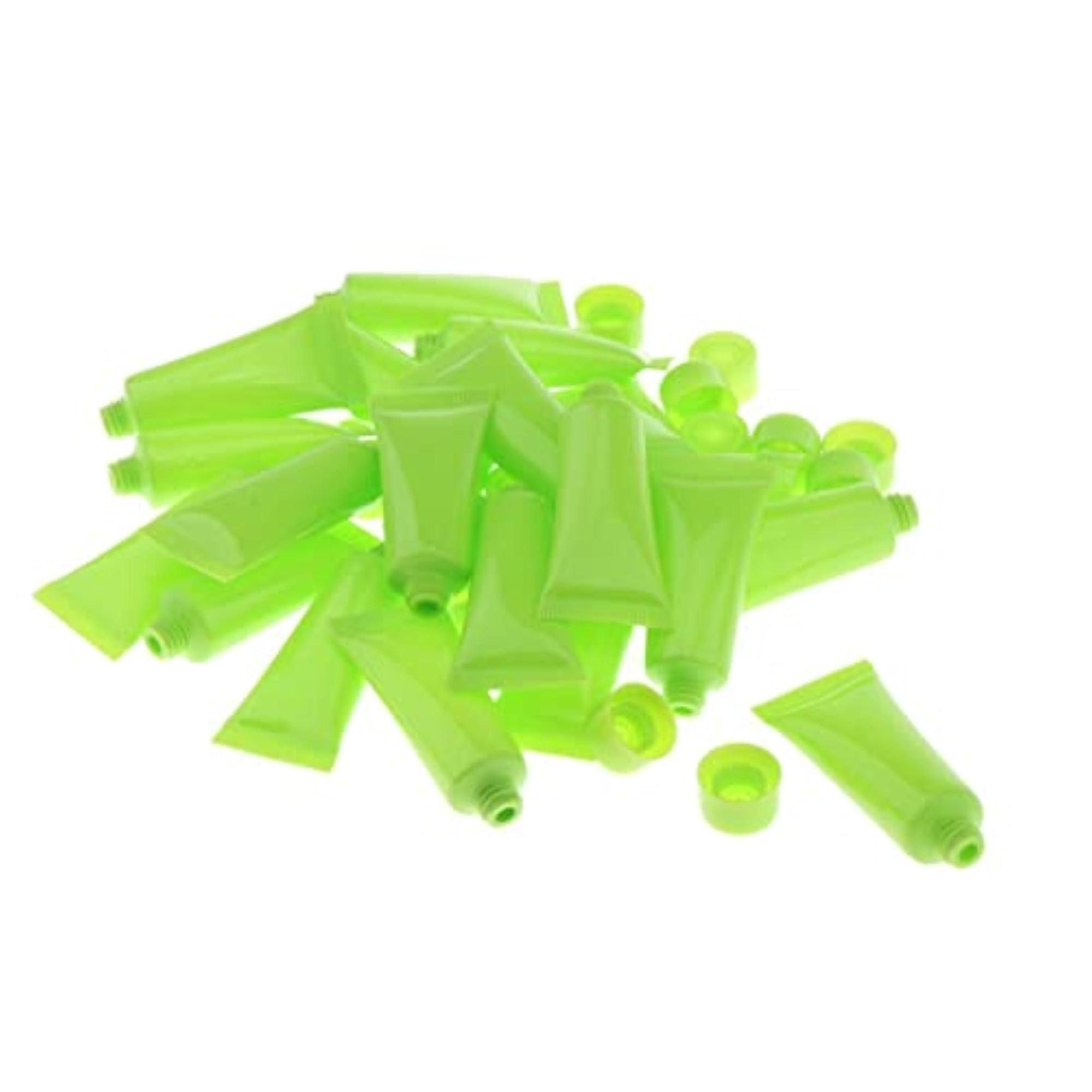 20x 10ml Empty Plastic Tubes for Body Lotion and Cream, Green