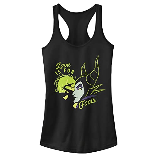 Camiseta de tirantes negra Disney Villains corte entallado y espalda deportiva