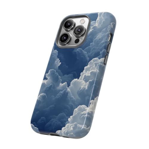 Coque rigide iPhone 14 Pro nuage bleu 3D brillante anti-rayures - 2