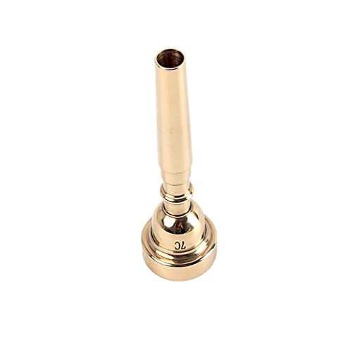 BESTonZON Trumpet Mouthpiece 7c Gold Plated Metal C519 Model Superior Tone Easy to Play for Skill Levels