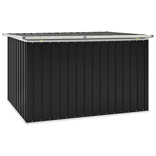 Verderoom Gartenbox Metall Gartenbox Wasserdicht XXL Auflagenbox Metall Auflagenbox XXL Kissenbox Werkzeugkasten Gerätebox Gartentruhe-Anthrazit-171 x 99 x 93 cm