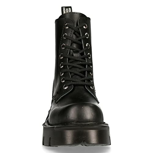 New Rock MILI-084N-S3 Black Gothic Boots Fashion Military Men's 8 Hole Biker Shoes Goth4